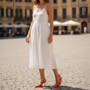 Slingback Γόβα Καστόρινη Πορτοκαλί - Image 6
