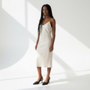 Slingback Γόβα Υφασμάτινη Μαύρη